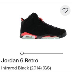 Jordan 6 Retro (GS) Rare 2014 OG Infrared Black Mens 6Y Womens 7.5 EUC